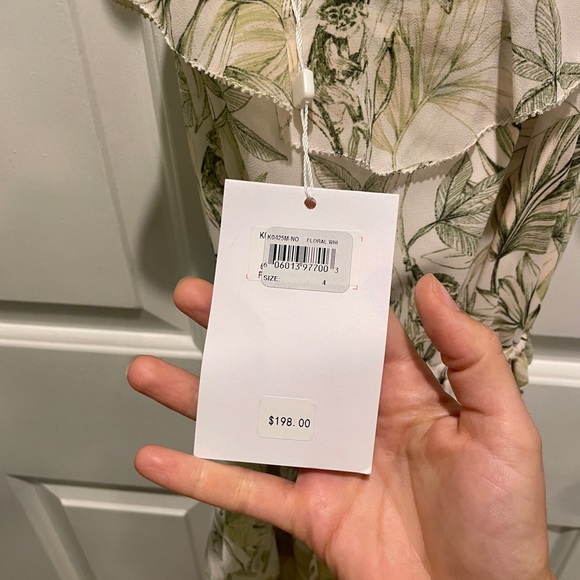 NWT Gal Meets Glam Cheryl Green Tropical Print Dress - Size 4 - Picture 7 of 11